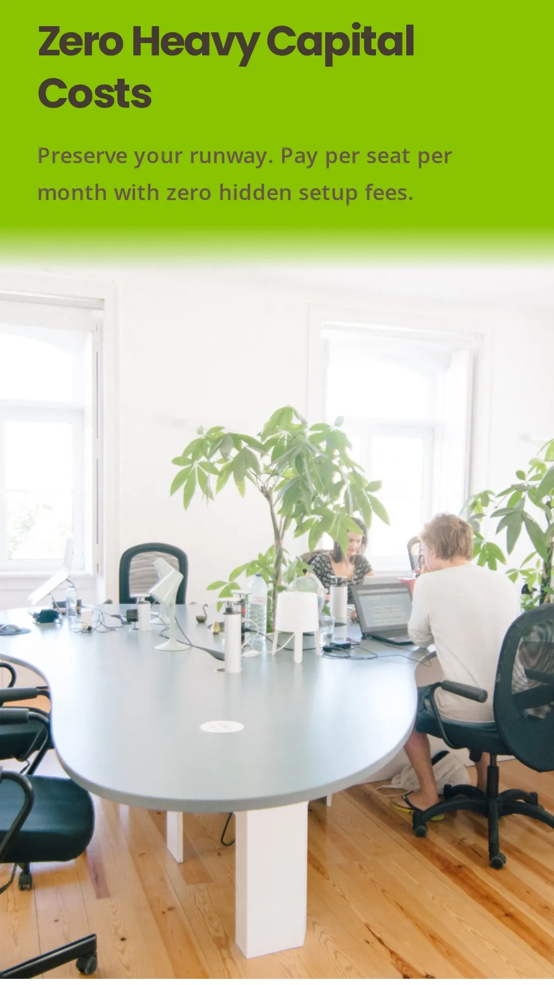 Teams working with rented IT equipment — zero heavy capital costs with TechLeaf
